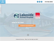 Tablet Screenshot of lakesideanimalhospital.biz